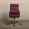 Ea219 Soft Pad Office Chair in Chrome and Aubergine Leather by Charles & Ray Eames for Vitra, 2011 4