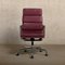 Sedia da ufficio Ea219 Soft Pad in metallo cromato e pelle color melanzana di Charles & Ray Eames per Vitra, 2011, Immagine 4