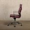 Ea219 Soft Pad Office Chair in Chrome and Aubergine Leather by Charles & Ray Eames for Vitra, 2011 5