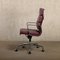 Sedia da ufficio Ea219 Soft Pad in metallo cromato e pelle color melanzana di Charles & Ray Eames per Vitra, 2011, Immagine 5