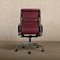 Ea219 Soft Pad Office Chair in Chrome and Aubergine Leather by Charles & Ray Eames for Vitra, 2011, Image 2