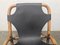 Vintage Relaxation Armchair in Rattan with Black Leather Seat, 1960s 5