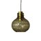 Bubble Glass and Brass Pendant by Helena Tynell for Limburg, 1960s 1