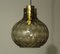 Bubble Glass and Brass Pendant by Helena Tynell for Limburg, 1960s 3