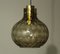 Lámpara colgante de latón y vidrio burbuja de Helena Tynell para Limburg, años 60, Imagen 3