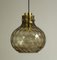 Bubble Glass and Brass Pendant by Helena Tynell for Limburg, 1960s 8