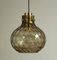 Lámpara colgante de latón y vidrio burbuja de Helena Tynell para Limburg, años 60, Imagen 8