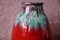 Rote Jugendstil Vase von CAB Céramique d'Art de Bordeaux, 1920er 5