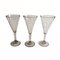 Vintage Handmade Tall Wine Glasses in Light Beige, Set of 3 4