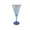Vintage Handmade Tall Wine Glasses in Light Blue, Set of 3, Image 2