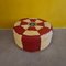 Vintage Leder Pouf, 1960er 1