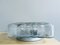 Large Spanish Square Clear Textured Glass Flush Mount Lamp, 1970s 2