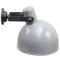 Industrielle graue Emaille Fabrik Scone Wandlampe aus Gusseisen 4