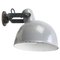 Lámpara de pared industrial vintage de Scone de fábrica de hierro fundido esmaltado en gris, Imagen 1