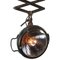 Lampada a forbice vintage industriale in metallo nero in vetro trasparente, Immagine 3