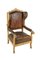Baroque Pearwood and Leather Armchair, 1770s, Image 1
