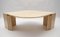 Italian Oval Travertine Coffee Table, 1960s 1