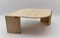 Italian Oval Travertine Coffee Table, 1960s 5