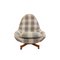 Egg Chair with Burberry Style Upholstery from Greaves & Thomas, 1960s 1