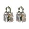 Sconces in Green Lacquered Iron and Crystal, 1970s, Set of 2, Image 1