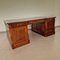 Double Sided Mahogany Chesterfield Partners Desk with Green Leather Top 6
