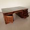 Chesterfield Partners Schreibtisch aus Mahagoni mit zwei Seiten und grüner Lederplatte 7