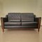Art Deco Living Room Set in Leather, Set of 3 2
