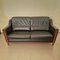 Art Deco Living Room Set in Leather, Set of 3 3