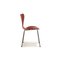 Red Wooden Dining Room Chairs from Fritz Hansen, Set of 8, Image 8