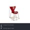 Red Wooden Dining Room Chairs from Fritz Hansen, Set of 8 2