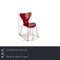 Red Wooden Dining Room Chairs from Fritz Hansen, Set of 8, Image 2