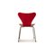 Rote Esszimmerstühle aus Holz von Fritz Hansen, 8 . Set 9