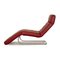 Chaise Longue Daily Dreams en Cuir Rouge de Willi Schillig 9