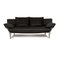 Model 1600 2-Seater Sofa in Black Leather from Rolf Benz, Image 1
