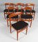 Esszimmerstühle aus Teak & Leder von Farsø Stolefabrik, Dänemark, 1960er, 6er Set 2