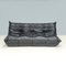 Black Leather Togo Modular Sofa by Michel Ducaroy for Ligne Roset, 1970s, Set of 3 4