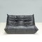 Black Leather Togo Modular Sofa by Michel Ducaroy for Ligne Roset, 1970s, Set of 3 11