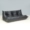 Black Leather Togo Modular Sofa by Michel Ducaroy for Ligne Roset, 1970s, Set of 3, Image 5