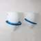 Blue Swan Wall Lamps by Tinu Aufiero for Venini, Italy, 1990s, Set of 2 1
