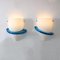 Blue Swan Wall Lamps by Tinu Aufiero for Venini, Italy, 1990s, Set of 2 3