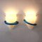 Blue Swan Wall Lamps by Tinu Aufiero for Venini, Italy, 1990s, Set of 2 5