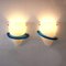 Blue Swan Wall Lamps by Tinu Aufiero for Venini, Italy, 1990s, Set of 2, Image 5