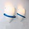 Lámparas de pared Swan en azul de Tinu Aufiero para Venini, Italia, años 90, Imagen 2