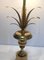 Lampada da tavolo neoclassica a forma di palma in ottone nello stile di Maison Charles, anni '70, Immagine 10