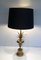 Lampada da tavolo neoclassica a forma di palma in ottone nello stile di Maison Charles, anni '70, Immagine 3