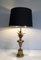 Lampada da tavolo neoclassica a forma di palma in ottone nello stile di Maison Charles, anni '70, Immagine 7