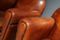 Club chair vintage di pelle color cognac, Francia, set di 2, Immagine 7