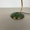 German Bauhaus Brass and Green Metal Table Light attributed to Helo Lights, Germany, 1950s, Image 8