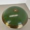 German Bauhaus Brass and Green Metal Table Light attributed to Helo Lights, Germany, 1950s, Image 5