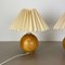 Lampes de Bureau Boule en Pin, Suède, 1970s, Set de 2 18